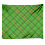 Green And Red Plaid Pattern Print Tapestry