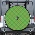 Green And Red Plaid Pattern Print Tire Cover With Camera Hole