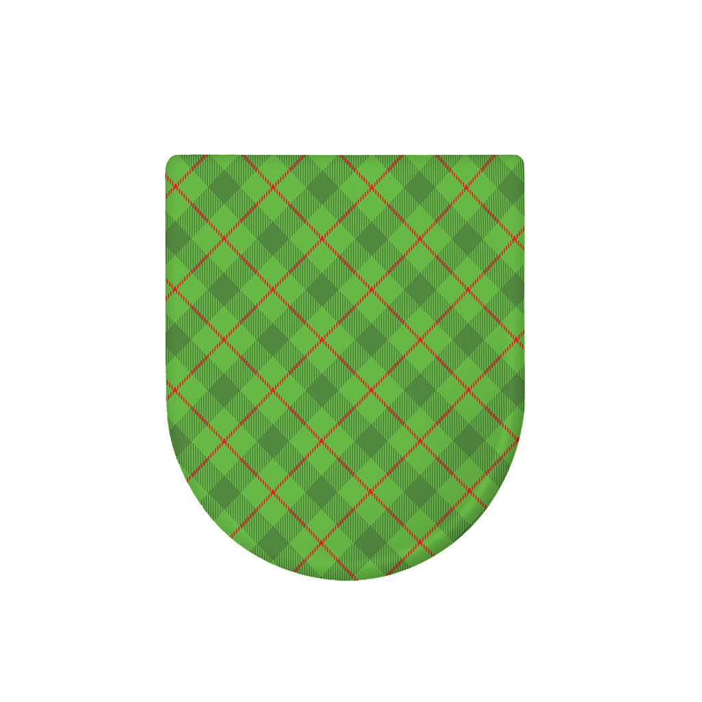 Green And Red Plaid Pattern Print Toilet Lid Cover