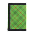 Green And Red Plaid Pattern Print Trifold Wallet