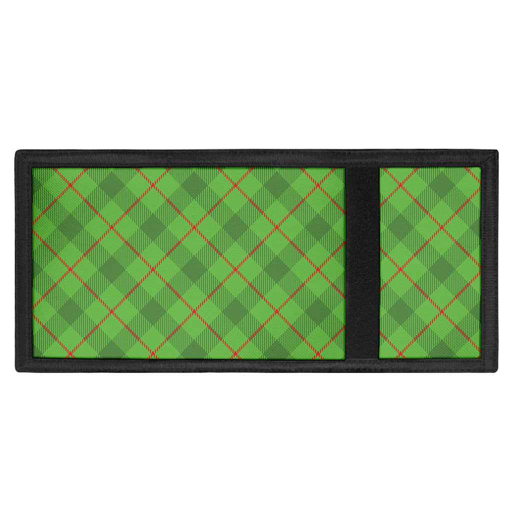 Green And Red Plaid Pattern Print Trifold Wallet