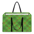 Green And Red Plaid Pattern Print Utility Tote Bag