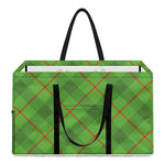 Green And Red Plaid Pattern Print Utility Tote Bag