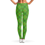 Green And Red Plaid Pattern Print Women's Leggings