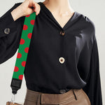 Green And Red Polka Dot Pattern Print Bag Strap