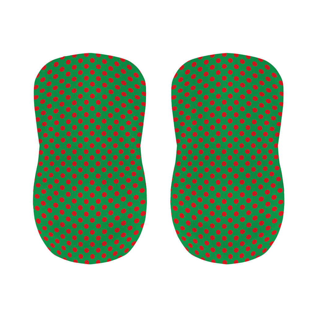 Green And Red Polka Dot Pattern Print Bar Stool Covers