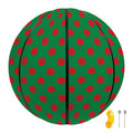 Green And Red Polka Dot Pattern Print Basketball