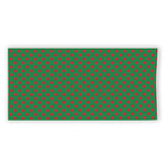 Green And Red Polka Dot Pattern Print Beach Towel
