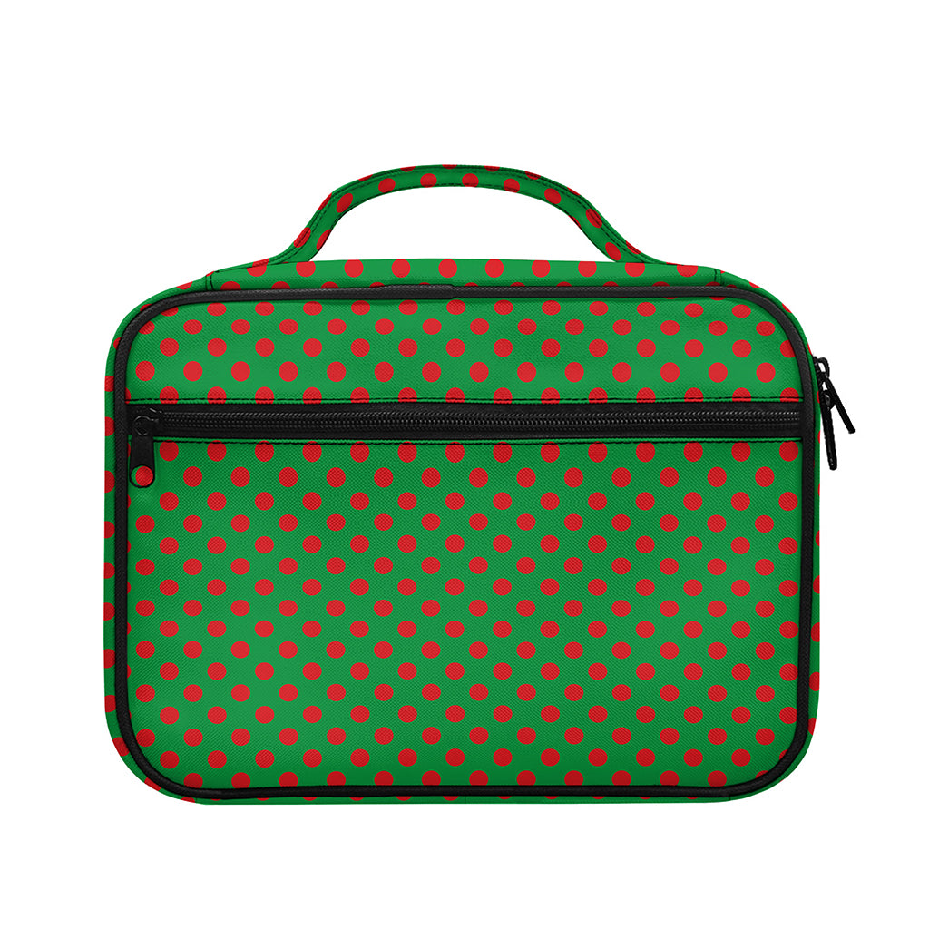 Green And Red Polka Dot Pattern Print Briefcase Bible Bag