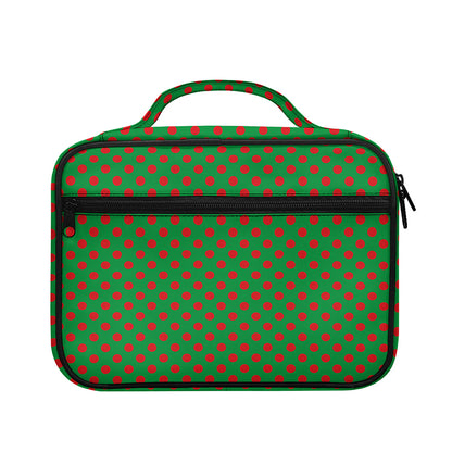 Green And Red Polka Dot Pattern Print Briefcase Bible Bag