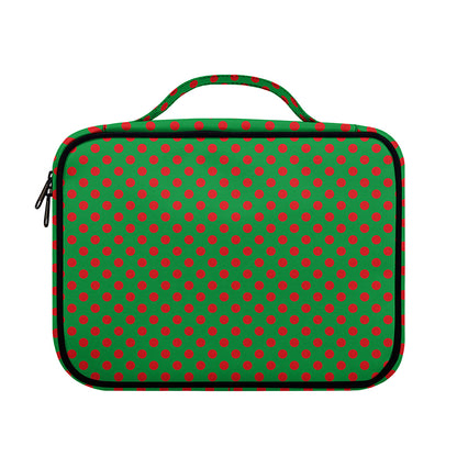 Green And Red Polka Dot Pattern Print Briefcase Bible Bag