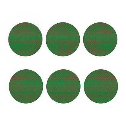 Green And Red Polka Dot Pattern Print Coaster Set