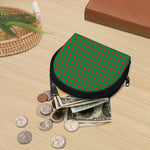Green And Red Polka Dot Pattern Print Coin Purse