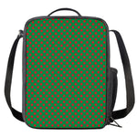 Green And Red Polka Dot Pattern Print Crossbody Lunch Bag