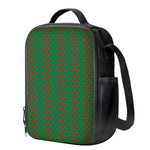 Green And Red Polka Dot Pattern Print Crossbody Lunch Bag
