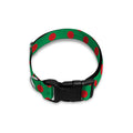 Green And Red Polka Dot Pattern Print Dog Collar