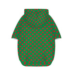 Green And Red Polka Dot Pattern Print Dog Zip Up Hoodie