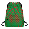 Green And Red Polka Dot Pattern Print Drawstring Backpack