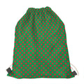 Green And Red Polka Dot Pattern Print Drawstring Bag