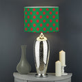 Green And Red Polka Dot Pattern Print Drum Lamp Shade