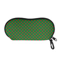 Green And Red Polka Dot Pattern Print Glasses Case
