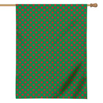 Green And Red Polka Dot Pattern Print House Flag