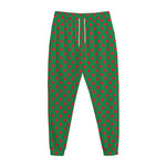 Green And Red Polka Dot Pattern Print Jogger Pants