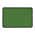 Green And Red Polka Dot Pattern Print Kitchen Mat