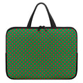 Green And Red Polka Dot Pattern Print Laptop Sleeve With Handle