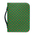 Green And Red Polka Dot Pattern Print Leather Bible Cover