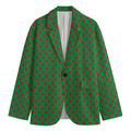 Green And Red Polka Dot Pattern Print Men's Blazer