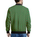 Green And Red Polka Dot Pattern Print Men's Bomber Jacket