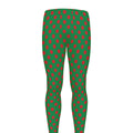 Green And Red Polka Dot Pattern Print Men's Leggings