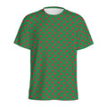 Green And Red Polka Dot Pattern Print Men's Athletic T-Shirt