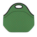 Green And Red Polka Dot Pattern Print Neoprene Lunch Bag