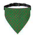 Green And Red Polka Dot Pattern Print Over The Collar Dog Bandana