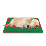 Green And Red Polka Dot Pattern Print Pet Cooling Mat Cover