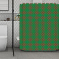 Green And Red Polka Dot Pattern Print Polyester Shower Curtain