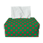 Green And Red Polka Dot Pattern Print Rectangle Tissue Box Cover