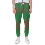 Green And Red Polka Dot Pattern Print Scuba Joggers