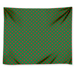 Green And Red Polka Dot Pattern Print Tapestry