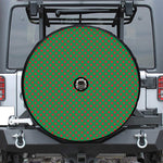 Green And Red Polka Dot Pattern Print Tire Cover With Camera Hole