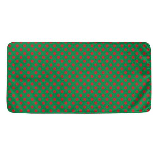 Green And Red Polka Dot Pattern Print Towel