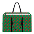 Green And Red Polka Dot Pattern Print Utility Tote Bag