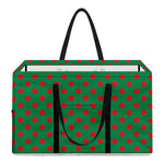 Green And Red Polka Dot Pattern Print Utility Tote Bag
