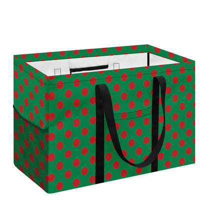 Green And Red Polka Dot Pattern Print Utility Tote Bag