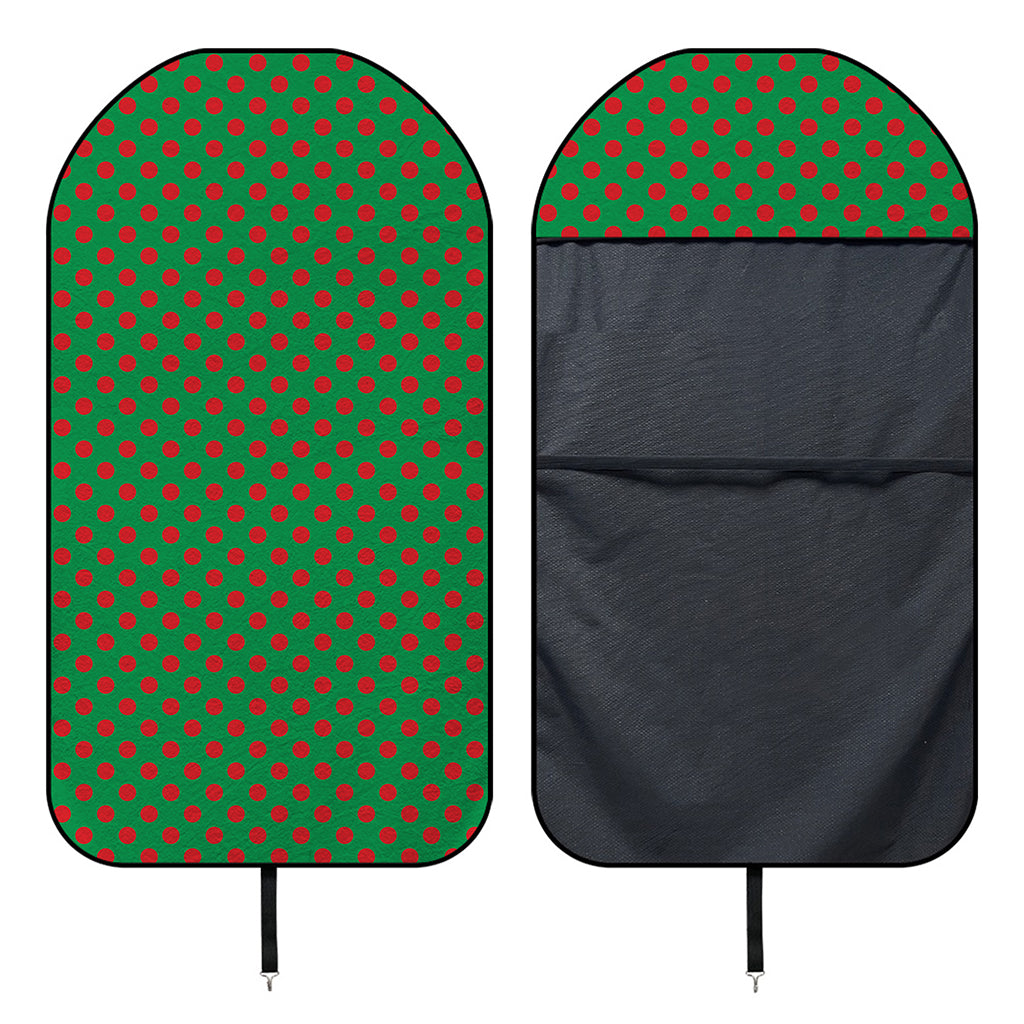 Green And Red Polka Dot Pattern Print Waterproof Car Seat Cover