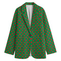 Green And Red Polka Dot Pattern Print Women's Blazer