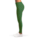 Green And Red Polka Dot Pattern Print Women's Leggings