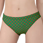 Green And Red Polka Dot Pattern Print Women's Panties